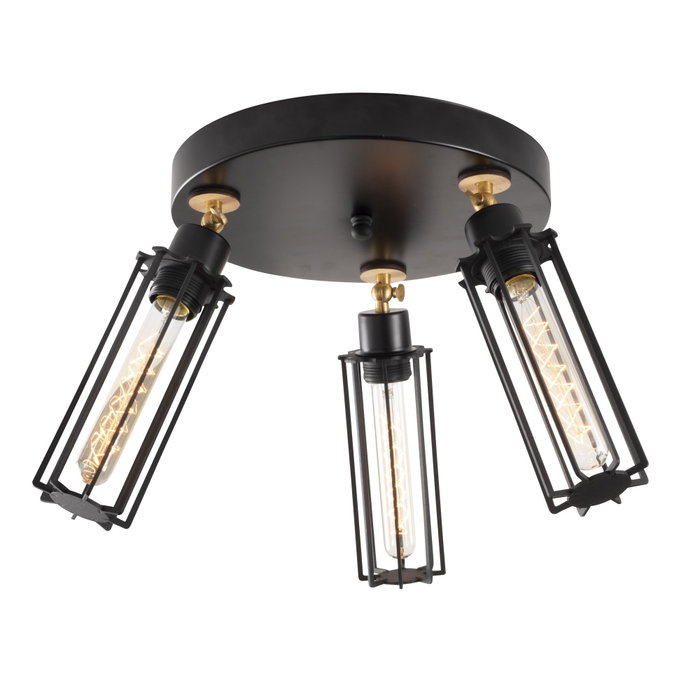 Opviq Likya - N-1017 Lámpara de araña industrial negra